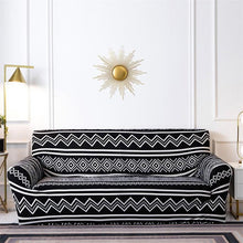将图片加载到图库查看器，Geometric Sofa Covers Stretch Plaid Sofa Slipcovers for Living Room Elastic Sofa Cover Couch Armchair Cover Towel 1 2 3 4 Seater Slipcover For Sofas Loveseat Armchair Living Room Universal Furniture
