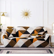 将图片加载到图库查看器，Geometric Sofa Covers Stretch Plaid Sofa Slipcovers for Living Room Elastic Sofa Cover Couch Armchair Cover Towel 1 2 3 4 Seater Slipcover For Sofas Loveseat Armchair Living Room Universal Furniture
