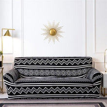 将图片加载到图库查看器，Geometric Sofa Covers Stretch Plaid Sofa Slipcovers for Living Room Elastic Sofa Cover Couch Armchair Cover Towel 1 2 3 4 Seater Slipcover For Sofas Loveseat Armchair Living Room Universal Furniture
