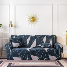 将图片加载到图库查看器，Geometric Sofa Covers Stretch Plaid Sofa Slipcovers for Living Room Elastic Sofa Cover Couch Armchair Cover Towel 1 2 3 4 Seater Slipcover For Sofas Loveseat Armchair Living Room Universal Furniture
