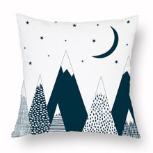 将图片加载到图库查看器，Geometry Cushion Cover Trees Cactus Bear Star Pattern Cushion Cover Pillowcase Cotton Pillow Sofa Throw White Printed Print Decorative Pillow Covers For Sofa Bed Sweet Home Decor Case 45x45CM
