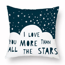将图片加载到图库查看器，Geometry Cushion Cover Trees Cactus Bear Star Pattern Cushion Cover Pillowcase Cotton Pillow Sofa Throw White Printed Print Decorative Pillow Covers For Sofa Bed Sweet Home Decor Case 45x45CM
