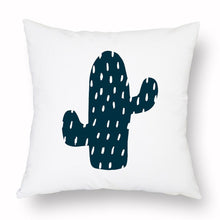 将图片加载到图库查看器，Geometry Cushion Cover Trees Cactus Bear Star Pattern Cushion Cover Pillowcase Cotton Pillow Sofa Throw White Printed Print Decorative Pillow Covers For Sofa Bed Sweet Home Decor Case 45x45CM
