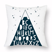 将图片加载到图库查看器，Geometry Cushion Cover Trees Cactus Bear Star Pattern Cushion Cover Pillowcase Cotton Pillow Sofa Throw White Printed Print Decorative Pillow Covers For Sofa Bed Sweet Home Decor Case 45x45CM
