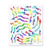 Load image into Gallery viewer, Geometry Line Stripe Nail Sticker Floral Butterfly Design Water Decals Slider Wraps Decoration Nail Art Accessories Water Transfer Nail Decals Sticker For Pretty Girl Self-Adhesive Nail Decals Designer Nail Stickers for Acrylic Decal Decoration
