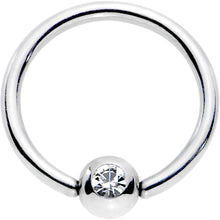 Load image into Gallery viewer, 20G 5/16 Clear CZ Gem Steel 3mm Ball BCR Captive Ring
