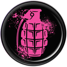 Load image into Gallery viewer, Pink Grenade Black Barbell Tongue Ring
