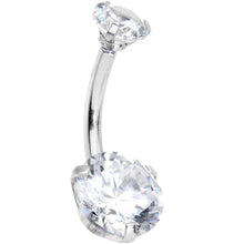 Load image into Gallery viewer, Clear Blue CZ Gem Sassy Sparkle Butterfly Dangle Belly Ring
