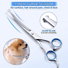 Load image into Gallery viewer, Gimars 6-in-1 Professional Stainless Steel Safety Pet Grooming Scissors
