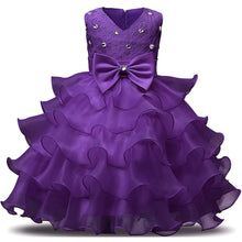 Load image into Gallery viewer, Girl Dress Kids Ruffles Lace Party Wedding Gown
