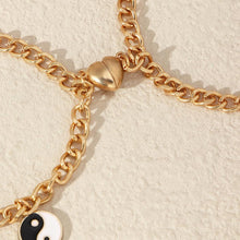 将图片加载到图库查看器，Girlfriends Charming Couple Magnet Bracelets For Women Gold Bracelet Love Heart Magnet Chain Bracelet Magnet Attracting Couple Bracelet Set Heart Friendship Bracelet For Girlfriend Boyfriend Gifts
