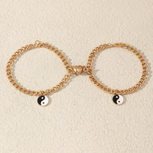 将图片加载到图库查看器，Girlfriends Charming Couple Magnet Bracelets For Women Gold Bracelet Love Heart Magnet Chain Bracelet Magnet Attracting Couple Bracelet Set Heart Friendship Bracelet For Girlfriend Boyfriend Gifts
