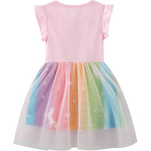 将图片加载到图库查看器，Girl's Cotton Casual Unicorn Dress
