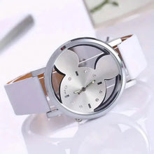 Load image into Gallery viewer, Girls Cute Elegant Hollow Out Mouse Quartz Watch With Faux Leather Band
