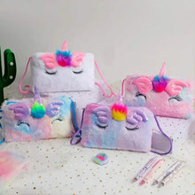 Load image into Gallery viewer, Girls Cute Sequin Plush Unicorn Tie Dye Bag
