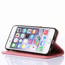Load image into Gallery viewer, Girls Flip Wallet Case For iPhone 13 12 Mini Stand Leather Back Cover Cute Wallet Design PU Leather Phone Case For iPhone
