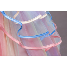 Load image into Gallery viewer, Girl's Rainbow Tulle Lace Dress
