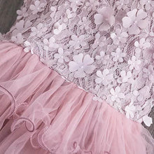 将图片加载到图库查看器，Girls' Ruffle Mesh Embroidered Dress
