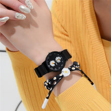 将图片加载到图库查看器，Girls Small Elegant Wrist Watch Women Fashion Nylon Strap Dress Quartz Watch Simple Wild Girlfriends Couple Watch Analog Quartz Watches With Nylon Strap Nylon Band Wristwatch
