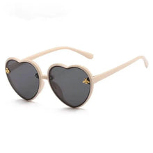 Load image into Gallery viewer, Girls Sunglasses UV Protection Heart Shaped Little Bee Decor Sunshade Glasses
