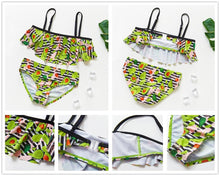 Load image into Gallery viewer, Girls Swimsuit High quality Girls swimwear Two pieces Kids Bikini Set Swimming Suit For Children Girls Swimsuit Flounce Bikini Set 2 Piece Swimwear Watermelon Ruffle Bathing Suits
