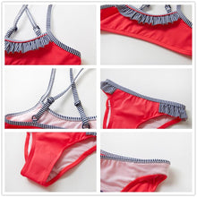 Load image into Gallery viewer, Girls Swimsuit Kids Swimwear Cute Print Kids Bikini Sets Girls Swimsuits Two Piece Bathing Suit Sets 3D Printed Swimwear Ruffle Style Children Swimwear Kids Beach Wear 2-16 Year
