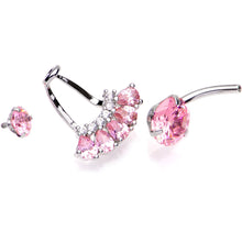 将图片加载到图库查看器，Pink Gem Swagger Sweep Dangle Belly Ring
