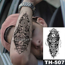 Load image into Gallery viewer, Gladiator Temporary Tattoo Sticker Flower Waterproof Big Modern Womens Mens Body Tattoo Luxury Design
