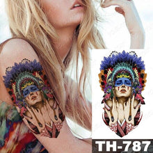 Load image into Gallery viewer, Gladiator Temporary Tattoo Sticker Flower Waterproof Big Modern Womens Mens Body Tattoo Luxury Design
