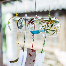 将图片加载到图库查看器，Glass Wind Chimes Japanese-Style Wind Chime Simple And Beautiful Label Pendnat Wind Bells Japanese Glass Wind Chime Handmade Pendants For Birthday Gift and Home Decors
