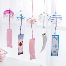 将图片加载到图库查看器，Glass Wind Chimes Japanese-Style Wind Chime Simple And Beautiful Label Pendnat Wind Bells Japanese Glass Wind Chime Handmade Pendants For Birthday Gift and Home Decors

