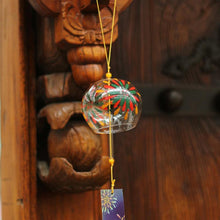 将图片加载到图库查看器，Glass Wind Chimes Japanese-Style Wind Chime Simple And Beautiful Label Pendnat Wind Bells Japanese Glass Wind Chime Handmade Pendants For Birthday Gift and Home Decors
