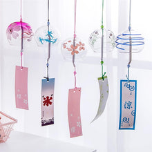 将图片加载到图库查看器，Glass Wind Chimes Japanese-Style Wind Chime Simple And Beautiful Label Pendnat Wind Bells Japanese Glass Wind Chime Handmade Pendants For Birthday Gift and Home Decors
