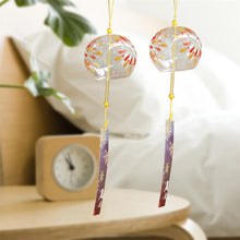 将图片加载到图库查看器，Glass Wind Chimes Japanese-Style Wind Chime Simple And Beautiful Label Pendnat Wind Bells Japanese Glass Wind Chime Handmade Pendants For Birthday Gift and Home Decors
