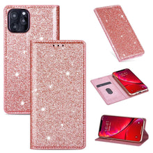Load image into Gallery viewer, Glitter Leather Magnetic Flip Case for IPhone 14 13 11 12 Mini Pro Max Wallet Card Holder Cover Flip Shockproof Leather Wallet Case With Stand Silicone Bumper Cover
