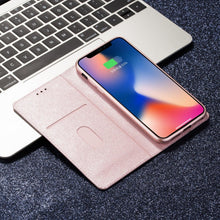 Load image into Gallery viewer, Glitter Leather Magnetic Flip Case for IPhone 14 13 11 12 Mini Pro Max Wallet Card Holder Cover Flip Shockproof Leather Wallet Case With Stand Silicone Bumper Cover
