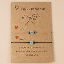 Load image into Gallery viewer, Glow In Dark Hand Bracelets With Luminous Bead Matching Friendship Bracelets Gift Luminous Acrylic Friendship Card Bracelet Set Couples Matching Bracelets Friendship Jewelry For Valentine's Day Mother's Day
