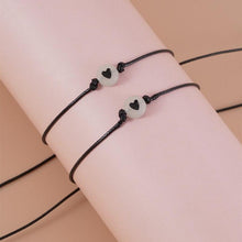 Load image into Gallery viewer, Glow In Dark Hand Bracelets With Luminous Bead Matching Friendship Bracelets Gift Luminous Acrylic Friendship Card Bracelet Set Couples Matching Bracelets Friendship Jewelry For Valentine's Day Mother's Day
