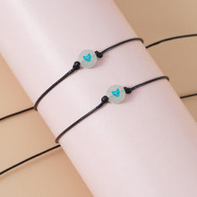 Load image into Gallery viewer, Glow In Dark Hand Bracelets With Luminous Bead Matching Friendship Bracelets Gift Luminous Acrylic Friendship Card Bracelet Set Couples Matching Bracelets Friendship Jewelry For Valentine's Day Mother's Day
