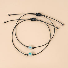 Load image into Gallery viewer, Glow In Dark Hand Bracelets With Luminous Bead Matching Friendship Bracelets Gift Luminous Acrylic Friendship Card Bracelet Set Couples Matching Bracelets Friendship Jewelry For Valentine's Day Mother's Day

