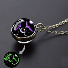 Load image into Gallery viewer, Glow-in-the-Dark Zodiac Pendant Necklace
