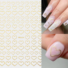 将图片加载到图库查看器，Gold Christmas Snowflake 3D Nail Stickers Sparkly Iridescent Silver Xmas Tree Elk Deer Transfer Sliders Winter Nails Accessories Design Decor Tip Transfer Nail Decals Sticker For Pretty Girl Self-Adhesive Nail Decals Designer Nail Stickers
