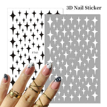 将图片加载到图库查看器，Gold Christmas Snowflake 3D Nail Stickers Sparkly Iridescent Silver Xmas Tree Elk Deer Transfer Sliders Winter Nails Accessories Design Decor Tip Transfer Nail Decals Sticker For Pretty Girl Self-Adhesive Nail Decals Designer Nail Stickers
