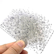 Load image into Gallery viewer, Gold Moon Star 3D Nail Stickers Ultra-thin Adhesive Decals Nail Art Decorations Stamping Manicure Nails Stickers Tool 3d Nail Decal Stickers Manicure Nail Art Decoration Accessories Holographic Old English Character Nail Self-Adhesive Sticker
