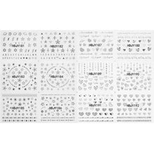 Load image into Gallery viewer, Gold Moon Star 3D Nail Stickers Ultra-thin Adhesive Decals Nail Art Decorations Stamping Manicure Nails Stickers Tool 3d Nail Decal Stickers Manicure Nail Art Decoration Accessories Holographic Old English Character Nail Self-Adhesive Sticker
