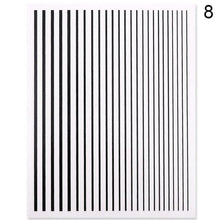 将图片加载到图库查看器，Gold Silver 3D Nail Sticker Curve Stripe Lines Nails Stickers Gradient Adhesive Striping Tape Nail Art Stickers Decal Decoration Metallic Curve Strip Line Nail Decal Self-Adhesive 3D Wave Design Decoration for Women Girls
