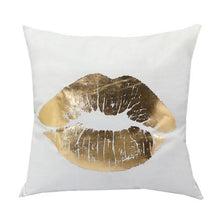 Load image into Gallery viewer, Golden Love Leaves Bronzing Cushion Decorative Pillow Black And Gold Pillow Cover Home Pillowcases Velvet Home Decor Sofa Pillows Cover 45x45CM
