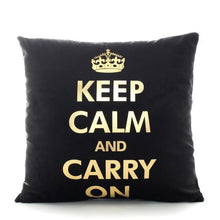Load image into Gallery viewer, Golden Love Leaves Bronzing Cushion Decorative Pillow Black And Gold Pillow Cover Home Pillowcases Velvet Home Decor Sofa Pillows Cover 45x45CM
