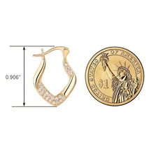 Load image into Gallery viewer, Golden Plated Zircon Jewelry Earrings
