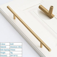 Load image into Gallery viewer, Golden Simple Fashion Aluminum Alloy Furniture Handles Bookcase Handles Wine Cabinet Handles Door Knob Handles For Cabinet Cabinet Knobs Cupboard Drawers Cabinet Dresser Bookcase Wardrobe 2.2CM
